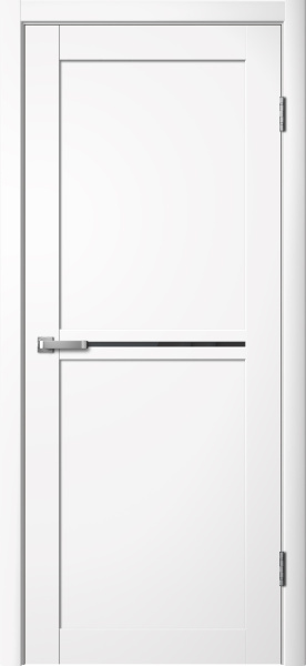 Межкомнатная дверь FlyDoors 238 Эмалит Белый/ Черный лакобель 900х2000