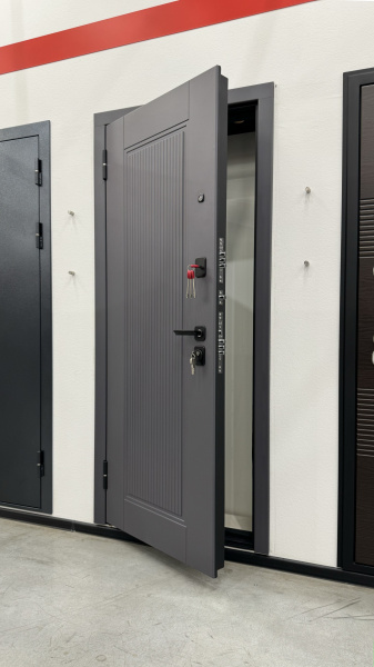 Входная дверь BOST Сенатор Графит/ Белый 860х2070 Левое