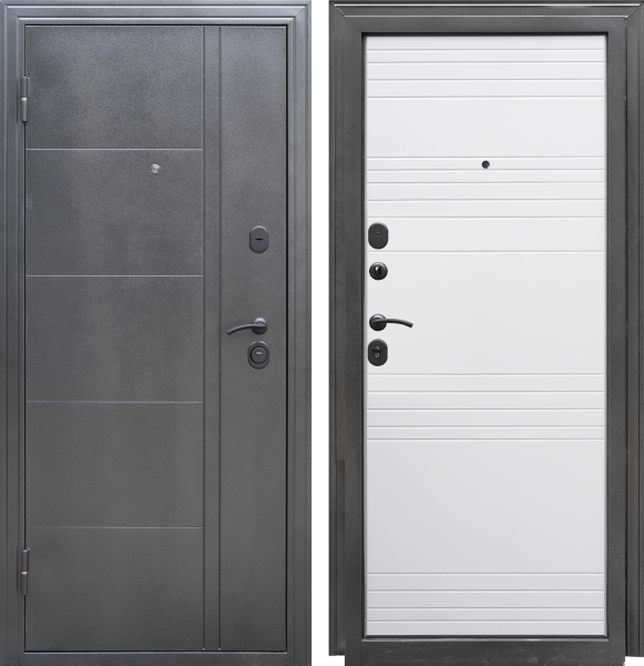 Входная дверь Форпост Олимп Антик серебро/ Белый 860х2050 Левое