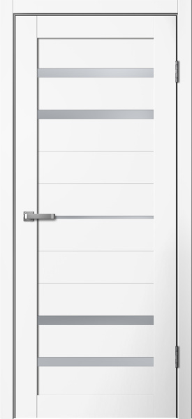Межкомнатная дверь FlyDoors 295 (B3) Эмалит Белый/ Белый лакобель 600х2000