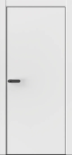 Межкомнатная дверь WestStyle IN 9 ДГ Emlayer белый/ кромка Алюм.черная с 4-х сторон 600х2000 (Защелка магнит. WC)