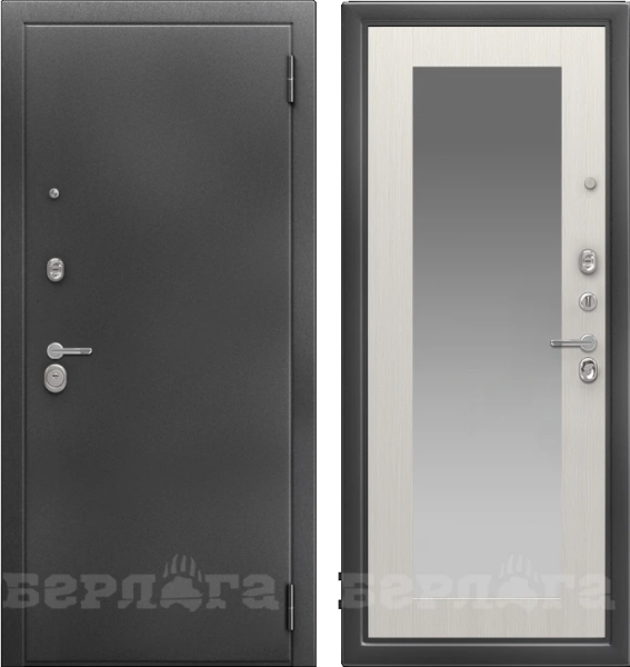 Входная дверь Берлога Тринити Нова Милли (промо) Антик серебро/ Ясень белый 970х2060 Правое