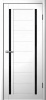 Межкомнатная дверь FlyDoors 203 ДО Ясень белый/ Черный лакобель 600х2000