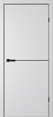 Межкомнатная дверь FlyDoors FN 32 ДГ Эмалит  Серебристый   900х2000 (Защелка магнит. WC)