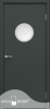 Влагостойкая дверь AquaDoor гладкая ДО модель 5 Графит/ Сатинат матовое 900х2000