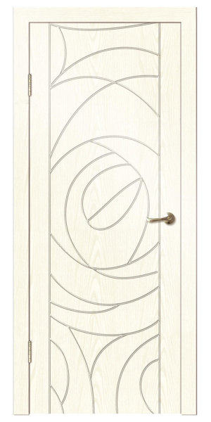 Межкомнатная дверь Дверная линия Роза ДГ Ясень белый 900х2000