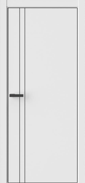 Межкомнатная дверь WestStyle MUS 4 Белый лотос/ кромка Алюм.черная с 4-х сторон, молдинг черный 900х2000 (Защелка магнит. WC)