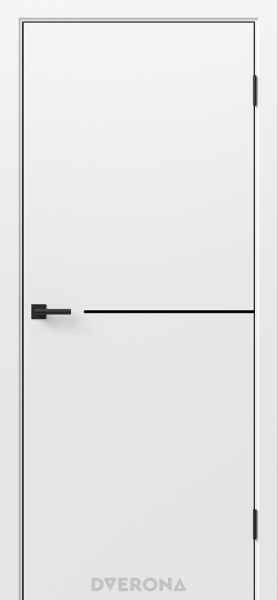 Межкомнатная дверь DVERONA Виста 1.1 ПЭТ Эдельвейс/ ABS черная 900х2000