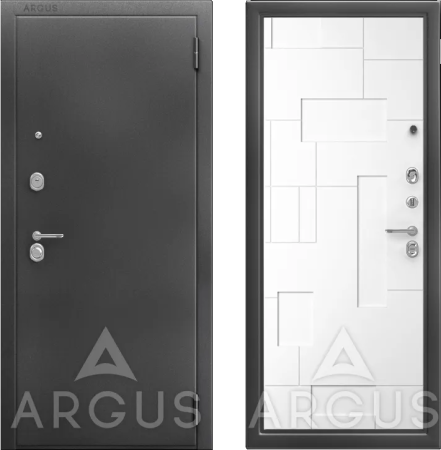 Входная дверь Argus ДА 94 Корса  Антик серебро/ Белый 970х2060 Правое