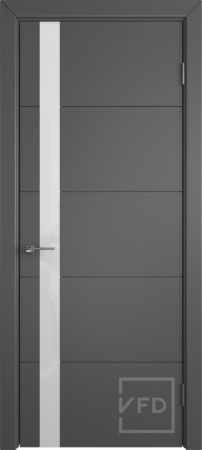 Межкомнатная дверь VFD Trivia ДО Graphite/ White Gloss 600х2000