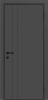 Межкомнатная дверь FlyDoors MATRIX 58 AB Дарк Грей/ кромка Алюм.черная с 4-х сторон 900х2000 (Защелка магнит. WC)