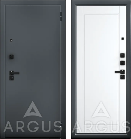 Входная дверь Argus ДА 64 Асти Black Style Букле графит/ Арктик 870х2050 Левое