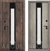 Входная дверь с терморазрывом Argus Тепло Букле черный Виана Акация темная/ Рустик пепельный 870х2050 Левое