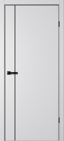 Межкомнатная дверь FlyDoors FN 33 ДГ Эмалит Серебристый 600х2000 (Защелка магнит. WC)
