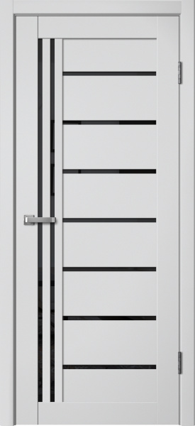 Межкомнатная дверь FlyDoors 273 Эмалит Серебристый/ Черный лакобель 900х2000