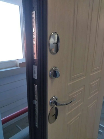 Входная дверь с терморазрывом Промет Термо Норд Антик медь/ Лиственница белая 980х2050 Правое