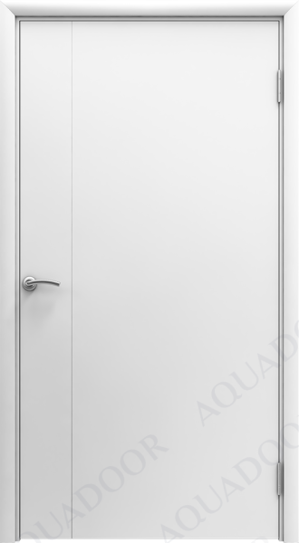Влагостойкая дверь AquaDoor гладкая ДГ широкая с молдингом Белый 1000х2000