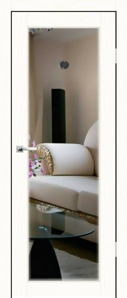 Межкомнатная дверь Synergy Легро ДО Ясень снежный/ Зеркало с 1 стороны 900х2000