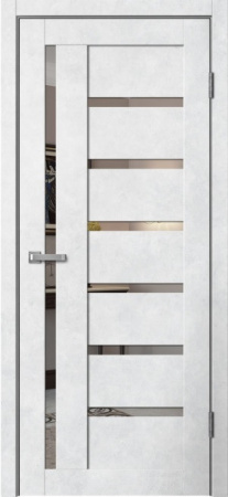 Межкомнатная дверь FlyDoors 217 (B4) ДО Бетон светлый/ Зеркало 600х2000