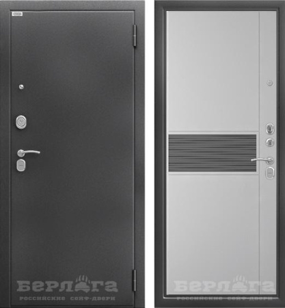 Входная дверь Берлога Тринити Вибек Антик серебро/ Силк маус 870х2050 Правое