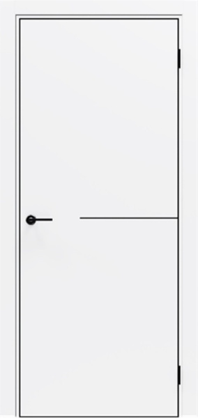 Межкомнатная дверь Portika Porta-50.1 B Alaska/ кромка ABS черная с 4-х сторон 600х2000 (Защелка магнит. WC)