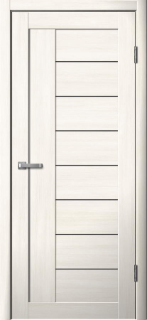 Межкомнатная дверь FlyDoors 201 ДО  Ясень снежный/ Черный лакобель  900х2000