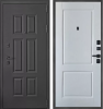 Входная дверь Страж 3К Бруклин Черный муар с блестками/ Белый 860х2050 Левое