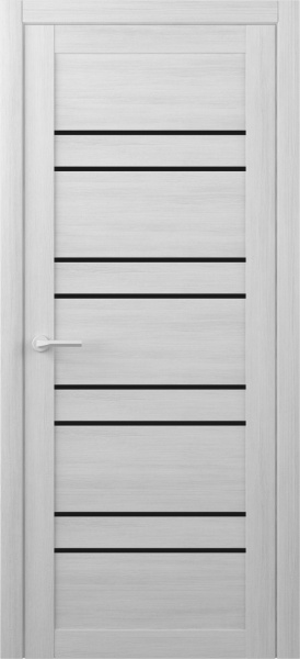 Межкомнатная дверь Albero Дублин ДО Кедр снежный/ Черный лакобель 900х2000