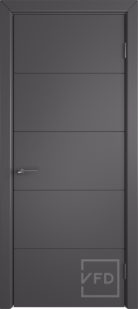 Межкомнатная дверь VFD Trivia ДГ Graphite 700х2000 (Врезка под замок)