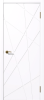Межкомнатная дверь FlyDoors LINE 01 ДГ Вайт, кромка ПВХ черная с 2-х сторон 600х2000