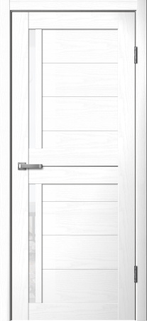 Межкомнатная дверь FlyDoors 202 ДО Ясень белый/ Белый лакобель 600х2000