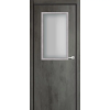 Влагостойкая дверь Kapelli classic ДО Бетон темный 800х2000/ ст. Прозрачное h900х500