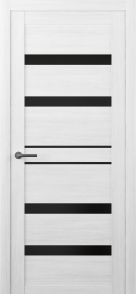 Межкомнатная дверь Albero Дрезден ДО Кедр снежный/ Черный лакобель 900х2000