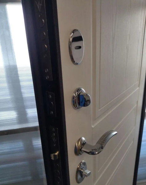 Входная дверь Промет Титан Медный антик/ Ясень Ривьера айс 860х2050 Правое