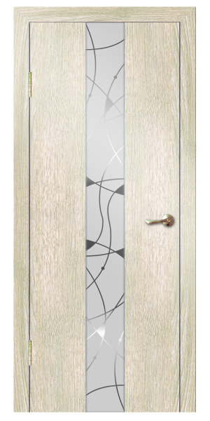 Межкомнатная дверь Дверная линия Стиль абстракто Итальянский орех 600х2000