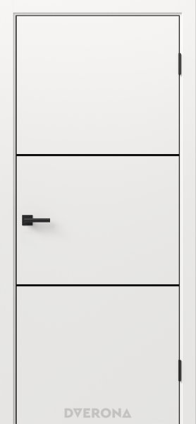 Межкомнатная дверь DVERONA Виста 2.2 ПЭТ Эдельвейс/ ABS черная 900х2000