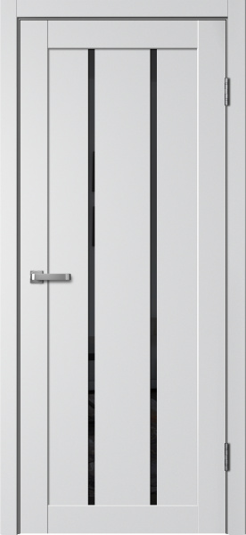 Межкомнатная дверь FlyDoors 274 Эмалит Серебристый/ Черный лакобель 900х2000